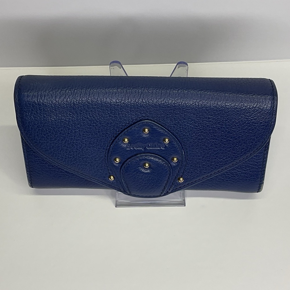See by Chloe - Blue Leather Women's Wallet - Picture 2 of 11